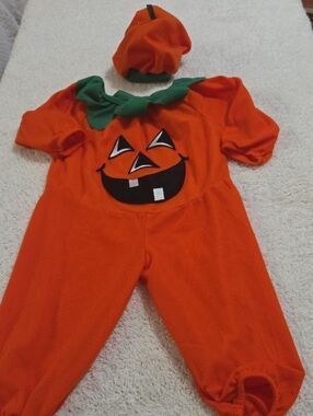 BASIC EDITIONS 2PC HALLOWEEN PUMPKIN COSTUME